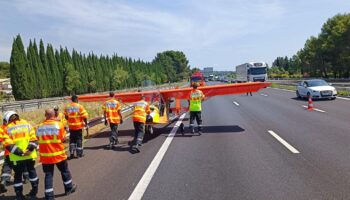 , Gard : « J’ai cherché un trou dans la circulation »… Un ULM se pose en urgence sur l’autoroute